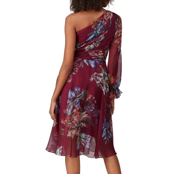 Marchesa Notte Floral Printed Cocktail Dress - Picture 4 of 11